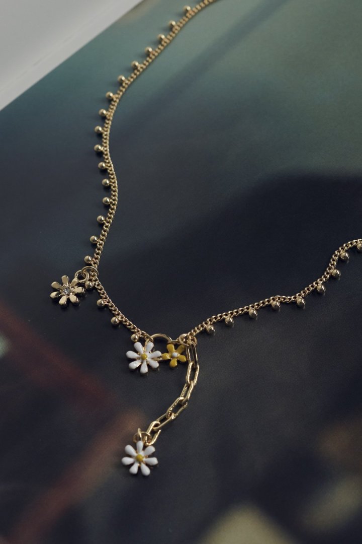 カラー ブルーム ネックレス