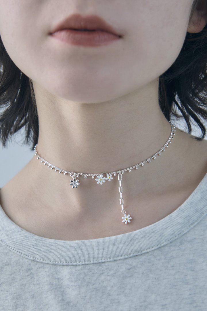 カラー ブルーム ネックレス