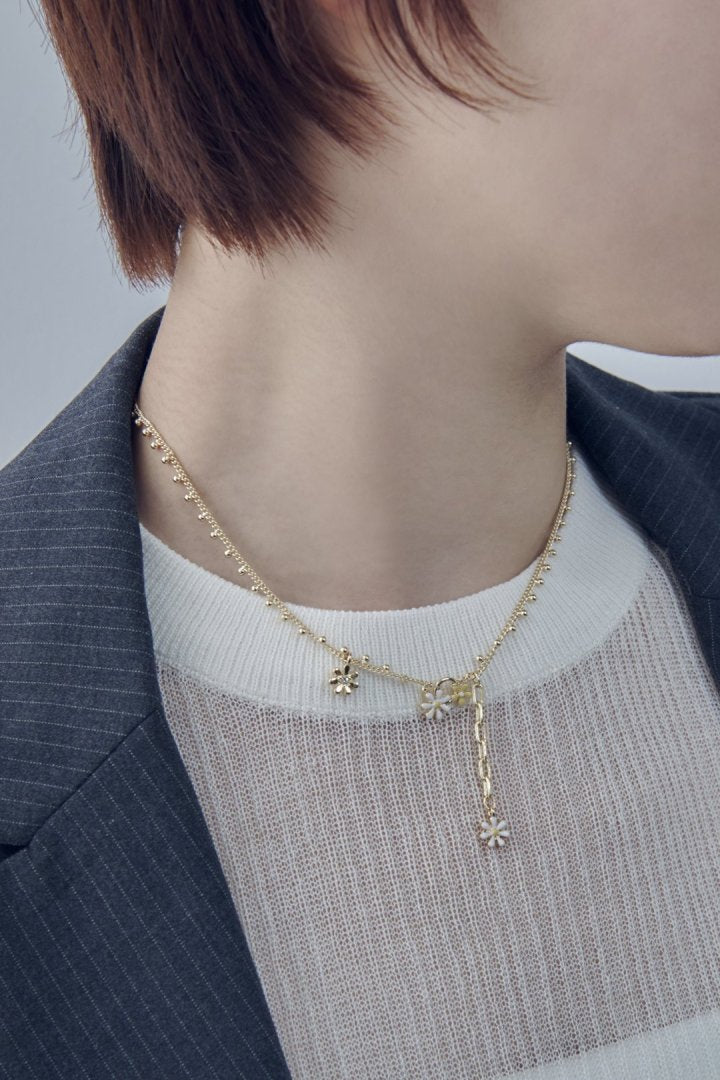 カラー ブルーム ネックレス