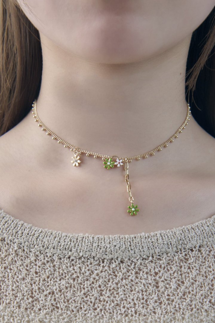 カラー ブルーム ネックレス