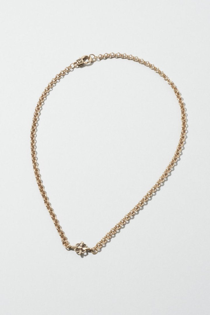 ヴィンテージ ハート エンベッド クロス ネックレス