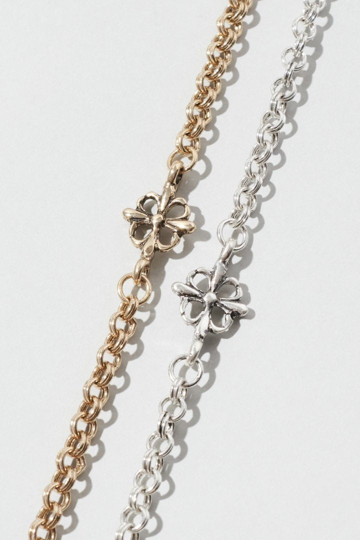 ヴィンテージ ハート エンベッド クロス ネックレス