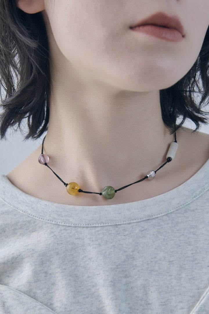 キャンディー ビーズ スレッド チョーカー