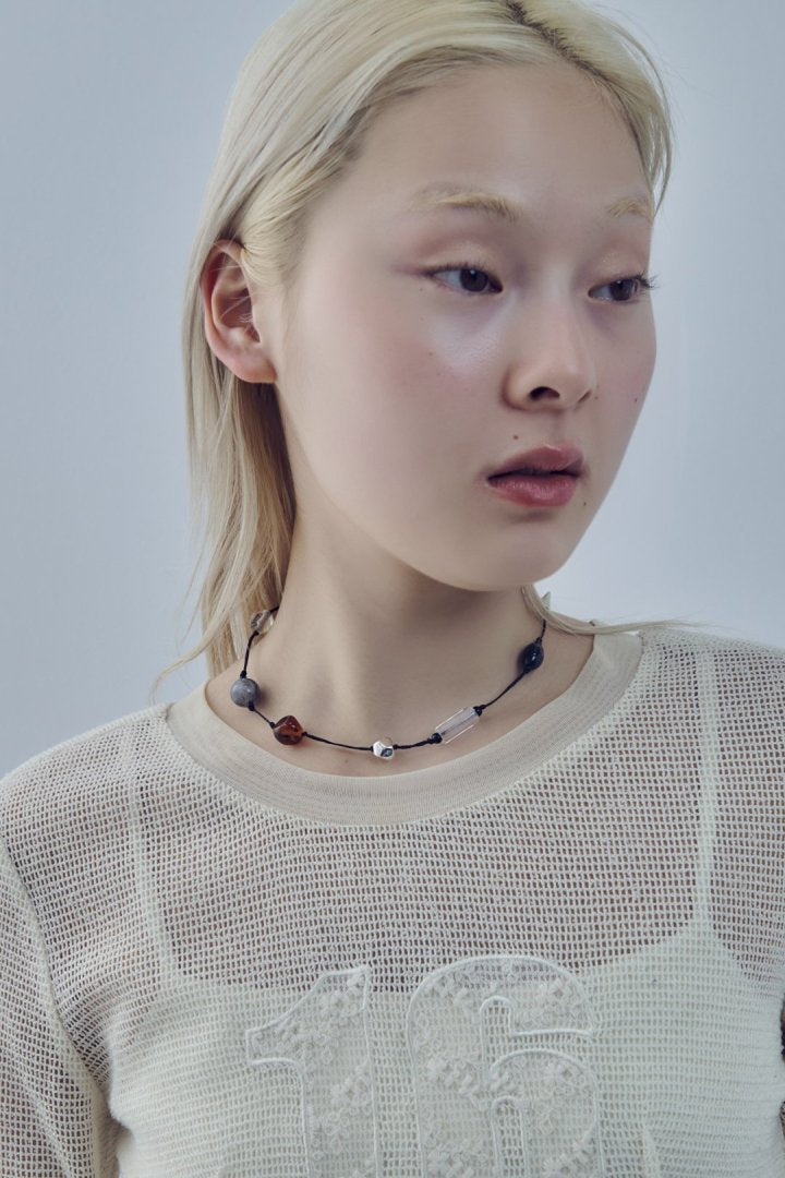 キャンディー ビーズ スレッド チョーカー