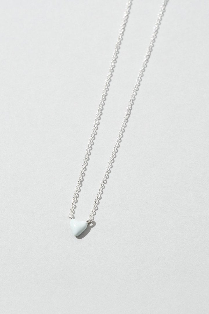 プチ カラー ハート ネックレス