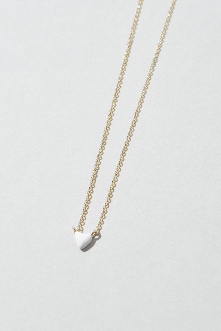 プチ カラー ハート ネックレス