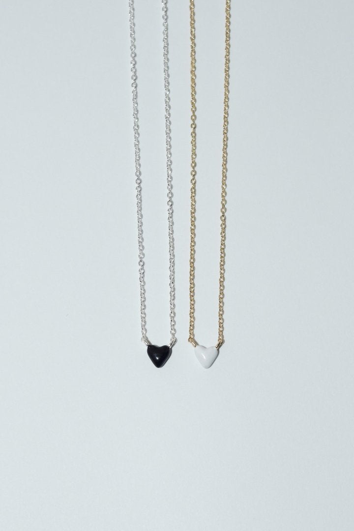 プチ カラー ハート ネックレス