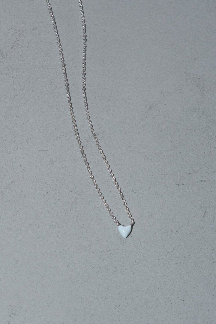 プチ カラー ハート ネックレス