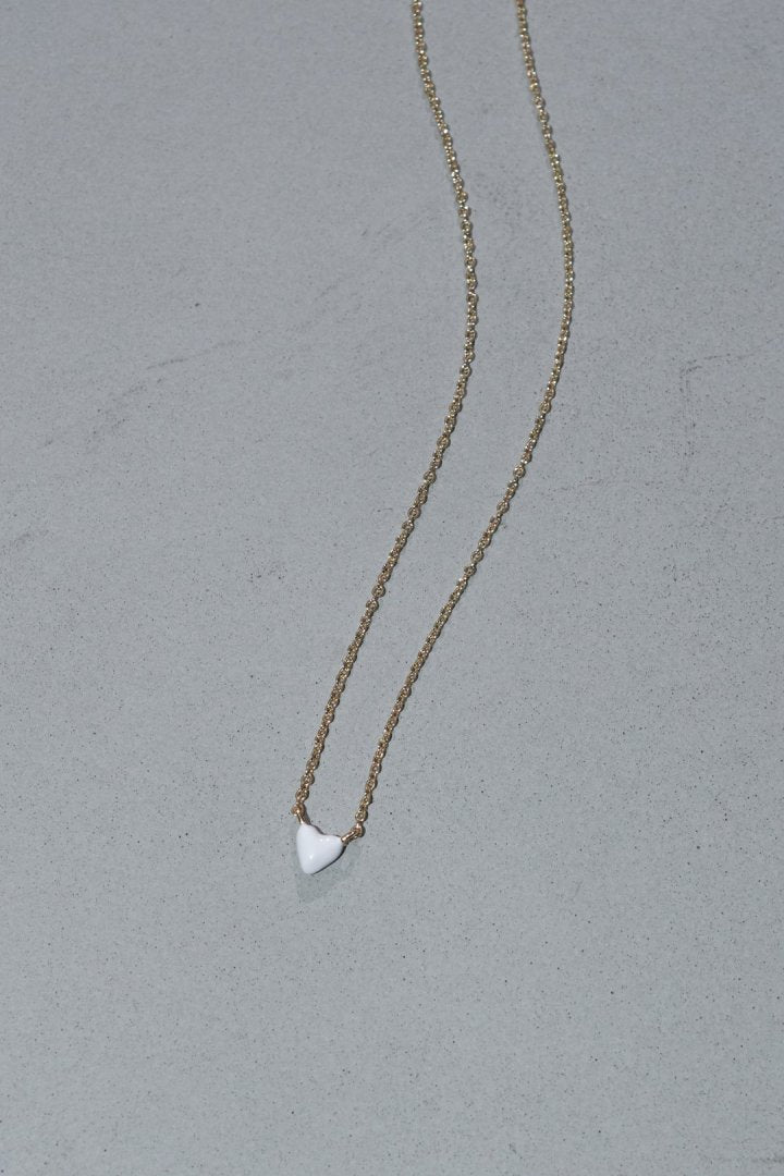 プチ カラー ハート ネックレス