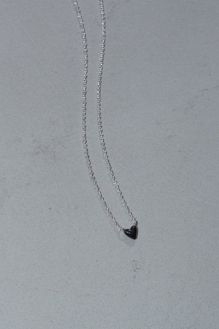 プチ カラー ハート ネックレス