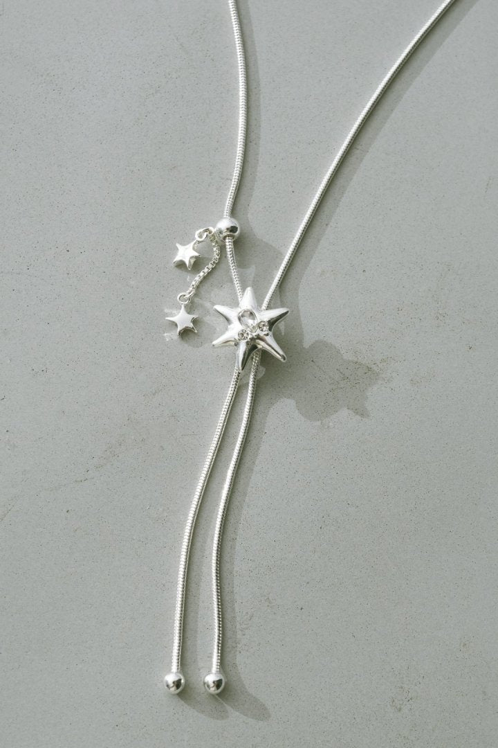 ポインテッド チャーム ループ タイイング ネックレス