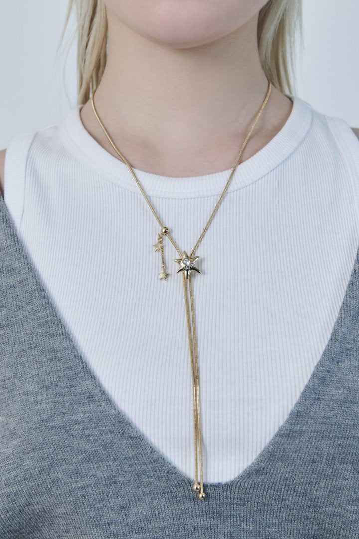 ポインテッド チャーム ループ タイイング ネックレス