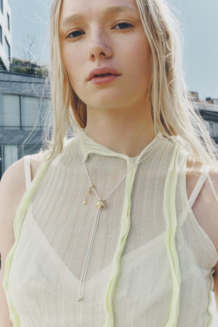 ポインテッド チャーム ループ タイイング ネックレス