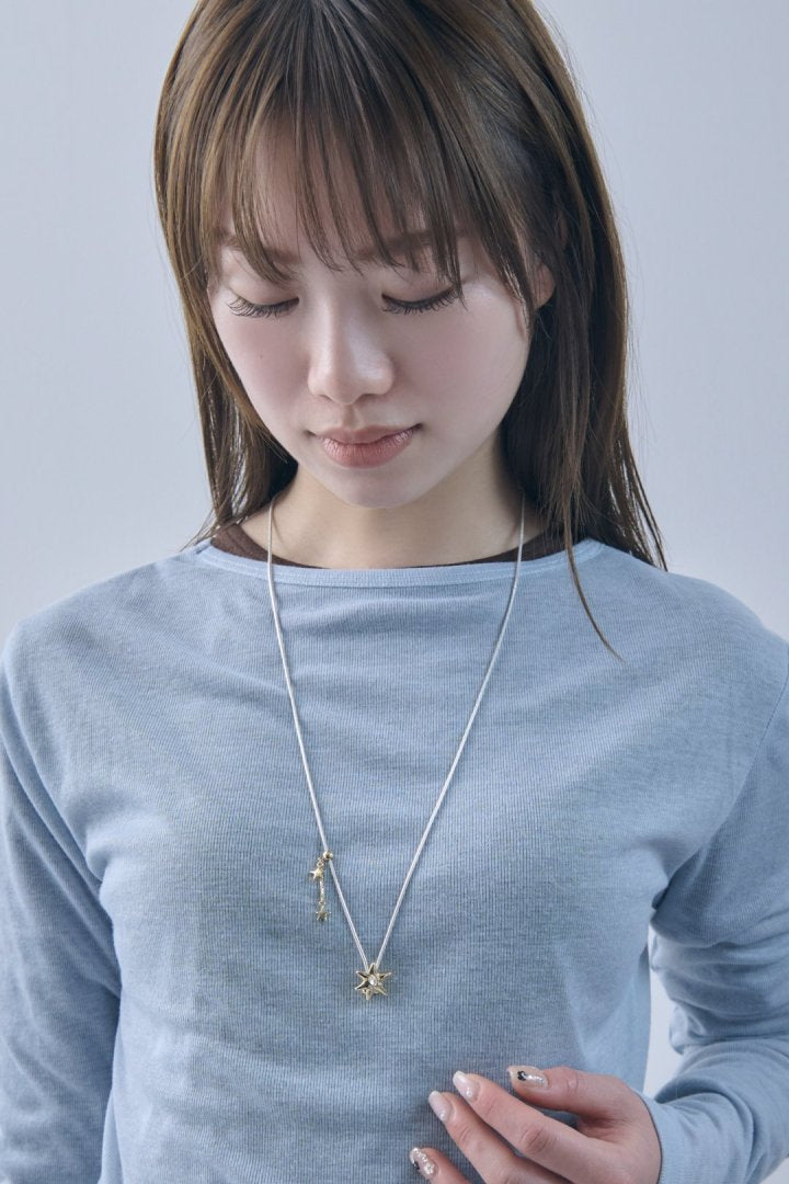 ポインテッド チャーム ループ タイイング ネックレス