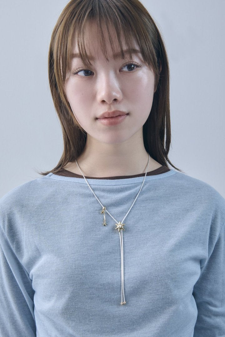 ポインテッド チャーム ループ タイイング ネックレス