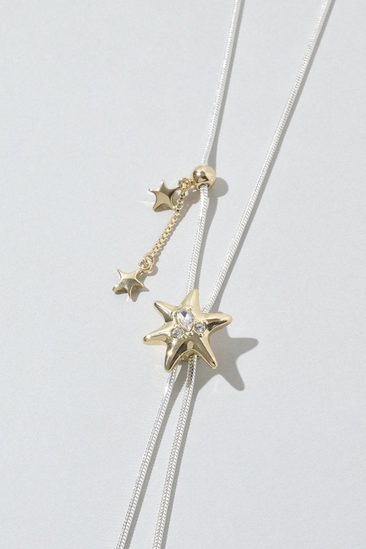 ポインテッド チャーム ループ タイイング ネックレス