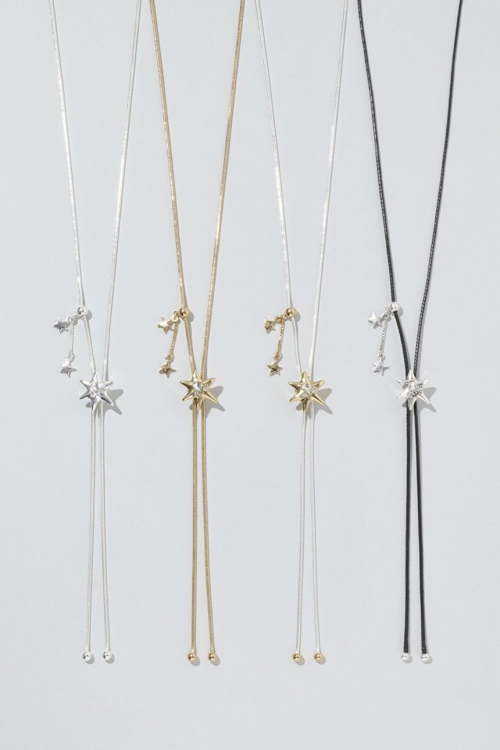 ポインテッド チャーム ループ タイイング ネックレス