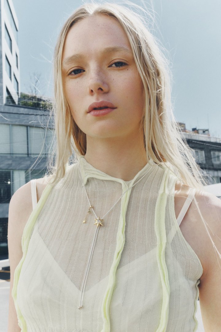 ポインテッド チャーム ループ タイイング ネックレス