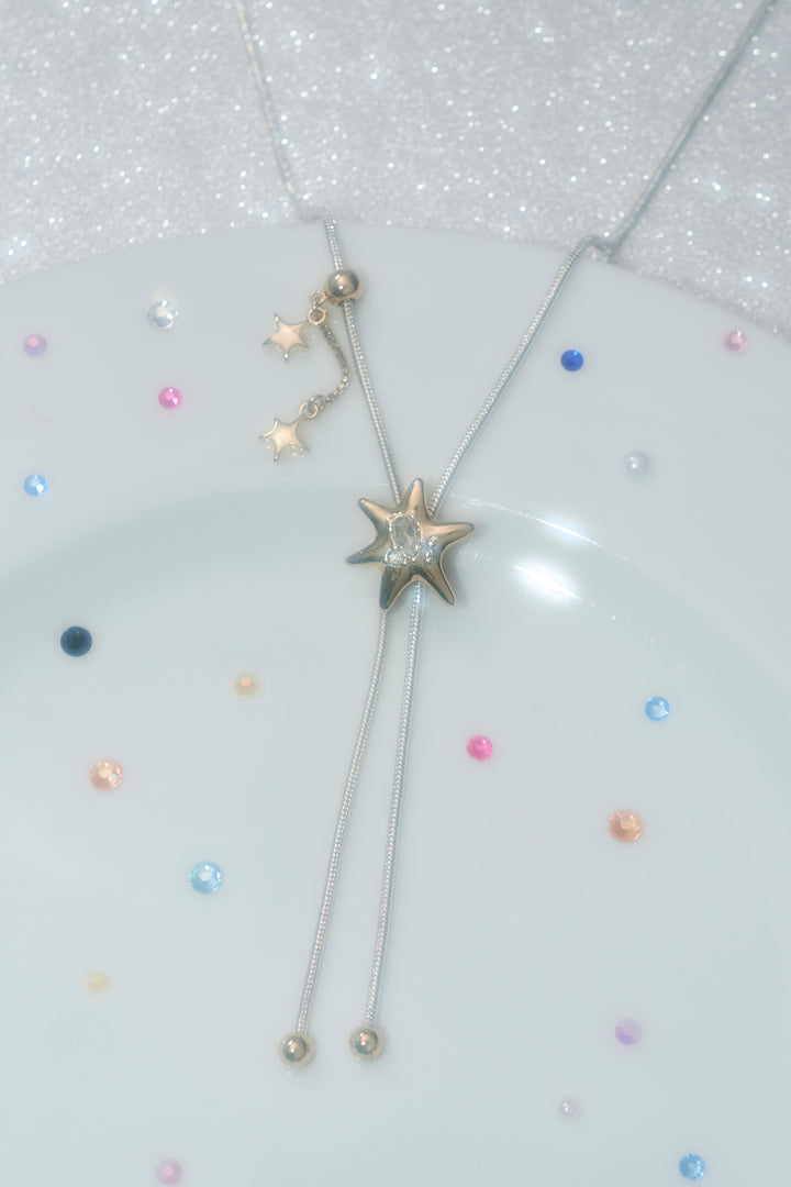 ポインテッド チャーム ループ タイイング ネックレス