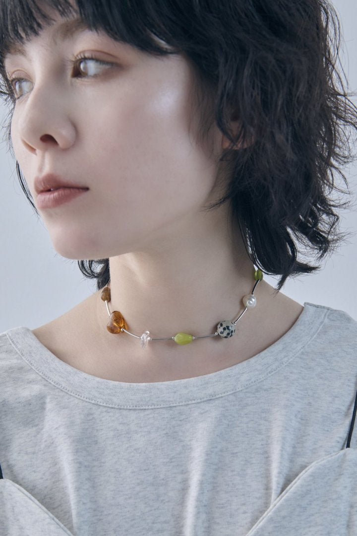 ダルメシアン × カラー ストーン ネックレス – GOLDY Onlinestore