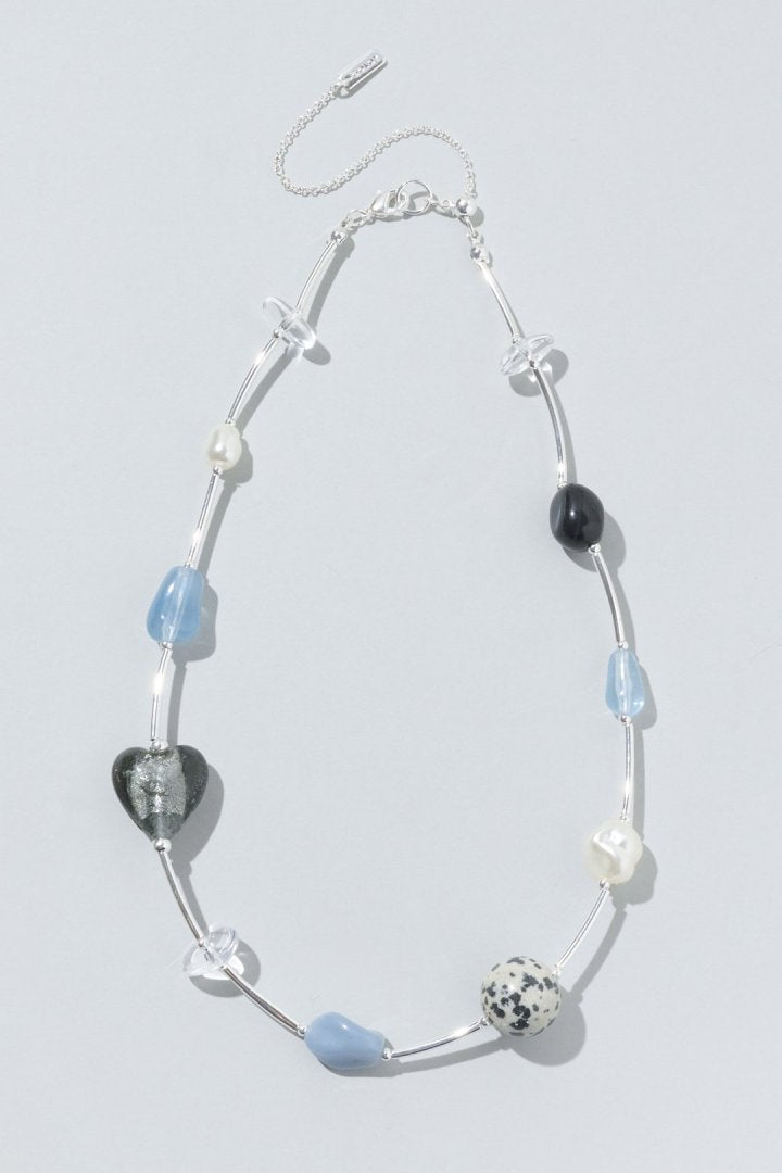 ダルメシアン × カラー ストーン ネックレス