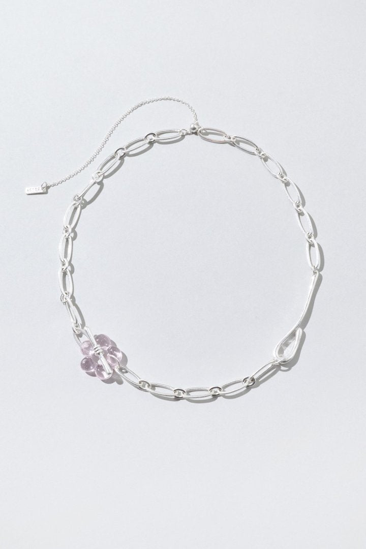 グラス フラワー チェーン ネックレス