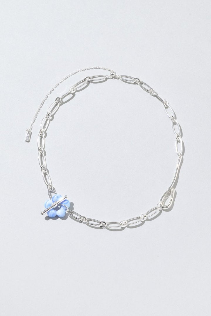 グラス フラワー チェーン ネックレス