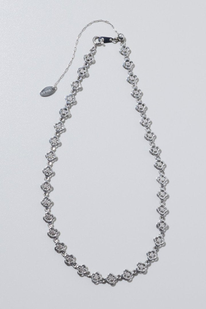 フラワー ライン ステンレス タトゥー チョーカー