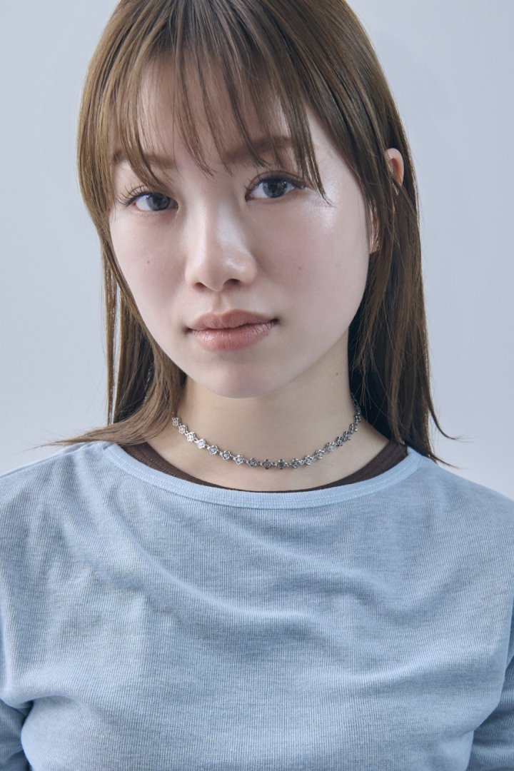 フラワー ライン ステンレス タトゥー チョーカー