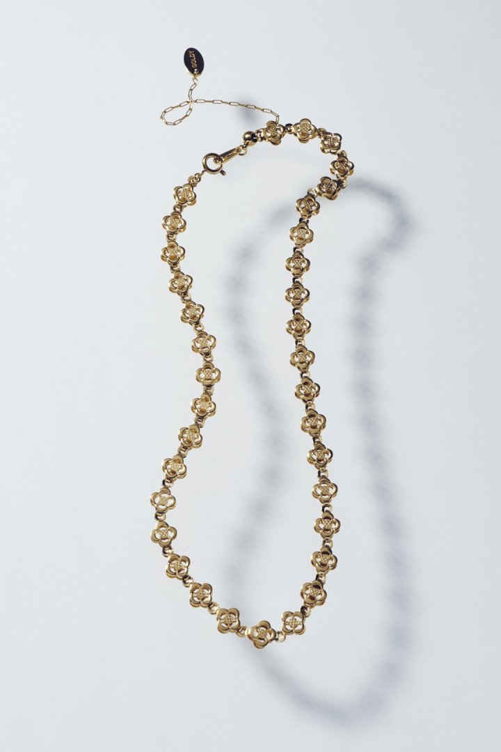 フラワー ライン ステンレス タトゥー チョーカー