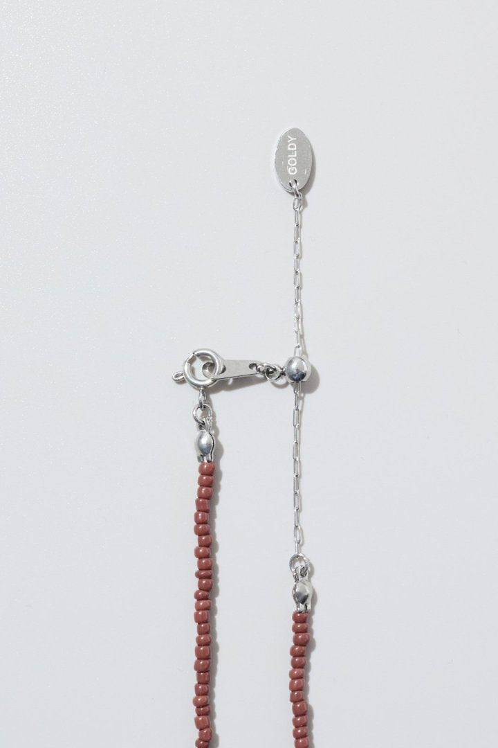 カラー ビーズ × パール ステンレス ネックレス