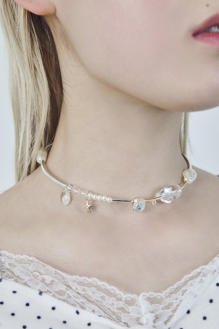 マルチ グロウ ビーズ ネックカフ