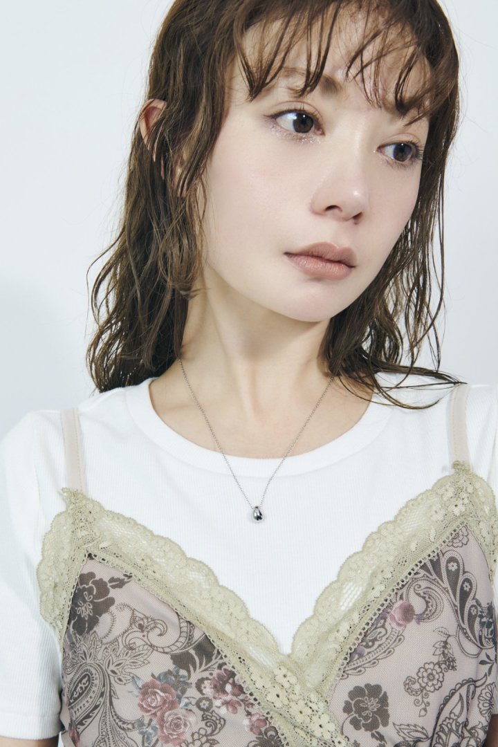 ニュアンス ドロップ スライド ステンレス ネックレス