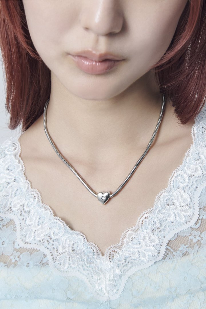 デュアル ハート スネーク チェーン ネックレス