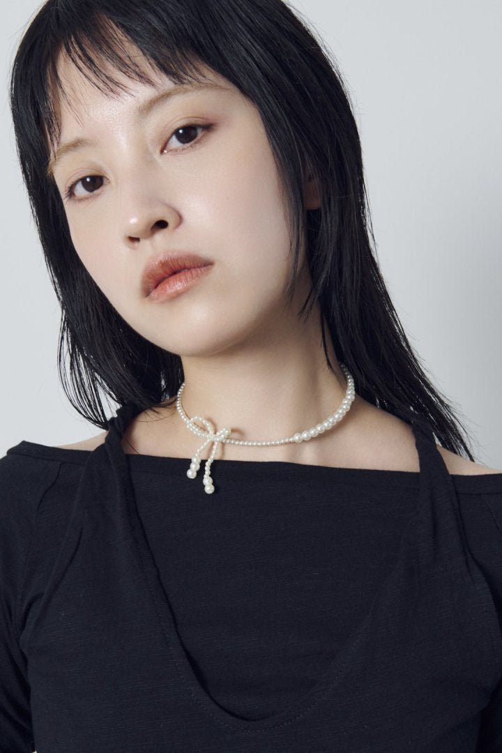 グレイン リボン ネックカフ