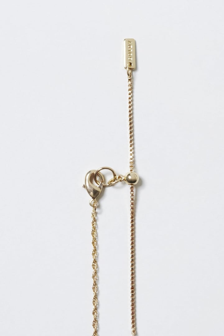 タイニー ビジュー ハート ""Y"" シェイプ ネックレス