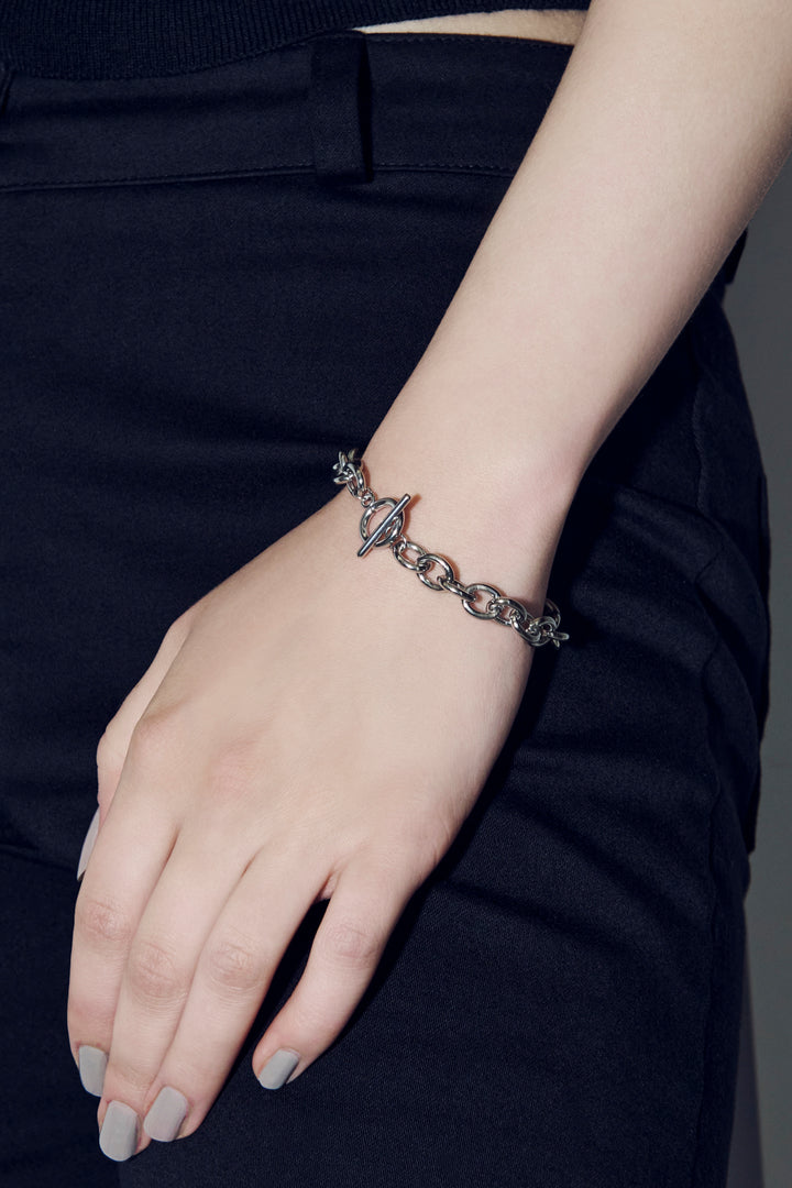 オーバル チェーン マンテル ステンレス ブレスレット