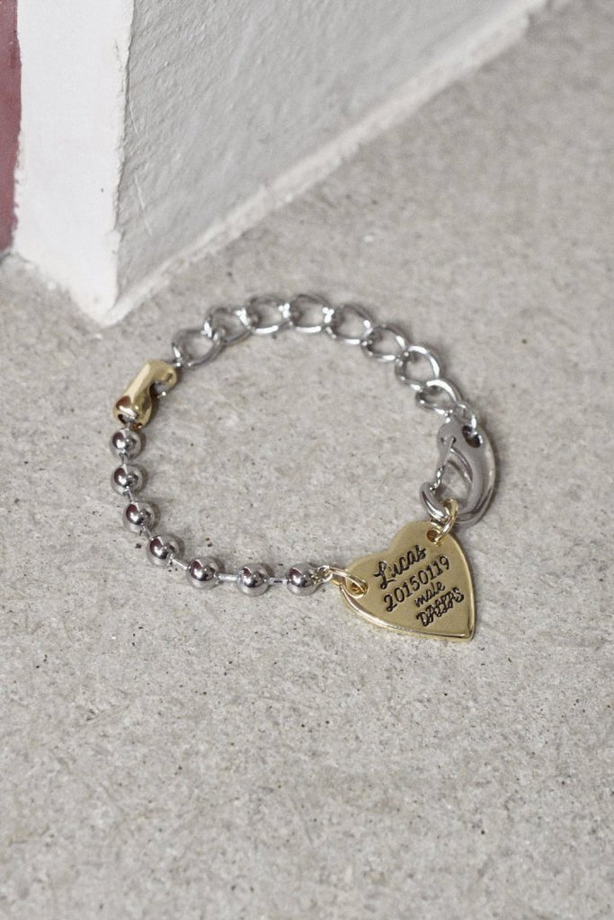 ルーカス ハート ID プレート ブレスレット – GOLDY Onlinestore