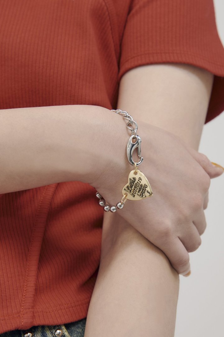 ルーカス ハート ID プレート ブレスレット – GOLDY Onlinestore
