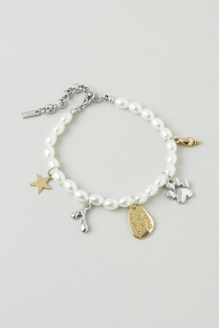 コイン プレート チャーム パール ブレスレット – GOLDY Onlinestore