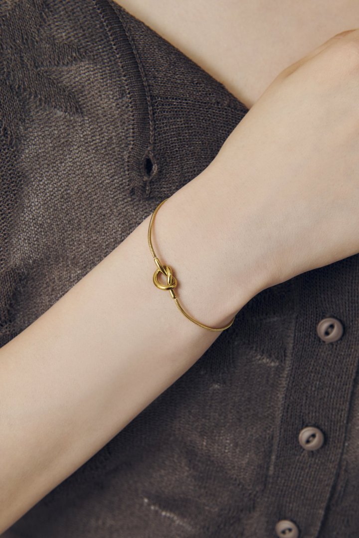 スリム ノット ステンレス ブレスレット