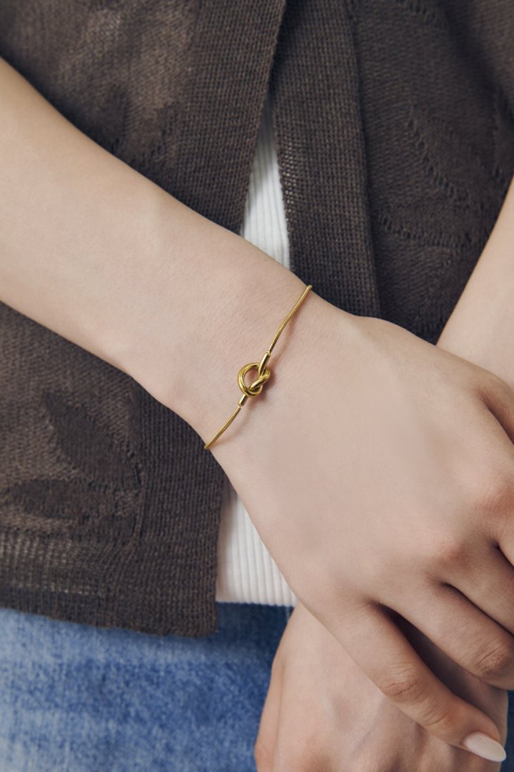 スリム ノット ステンレス ブレスレット
