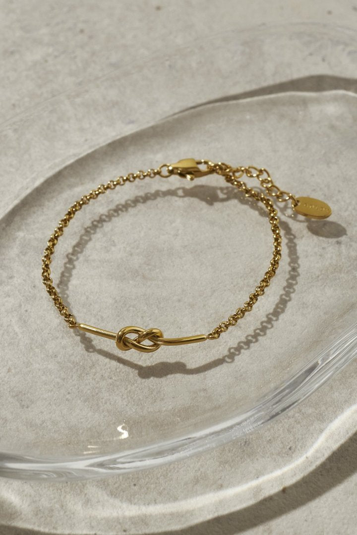 ノット × チェーン ステンレス ブレスレット