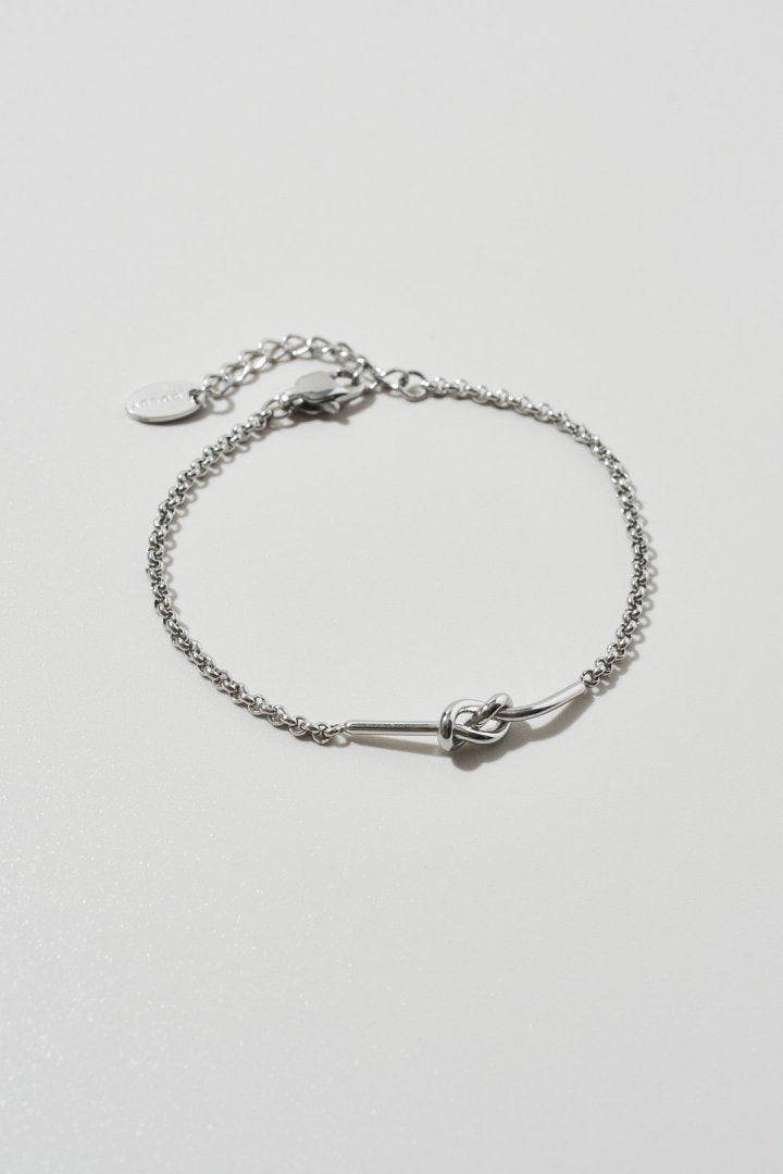 ノット × チェーン ステンレス ブレスレット