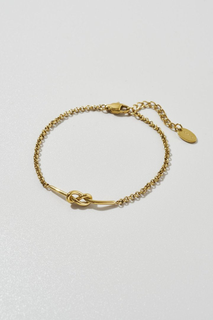 ノット × チェーン ステンレス ブレスレット