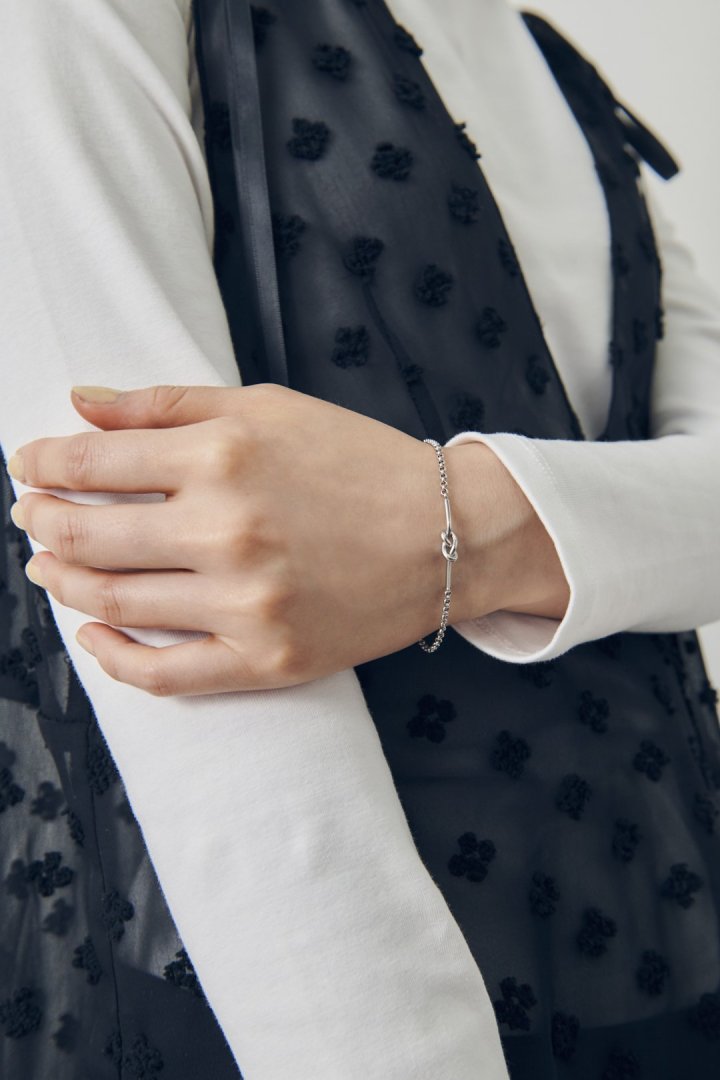 ノット × チェーン ステンレス ブレスレット