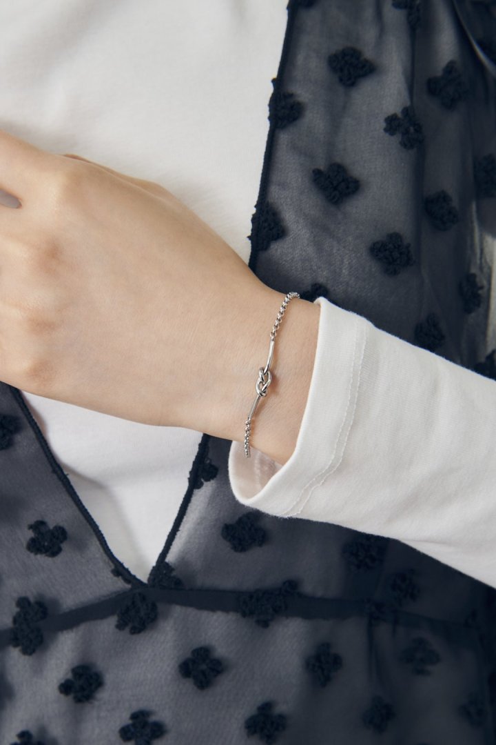 ノット × チェーン ステンレス ブレスレット