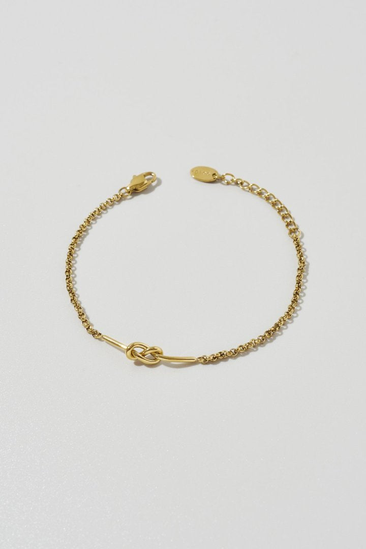 ノット × チェーン ステンレス ブレスレット