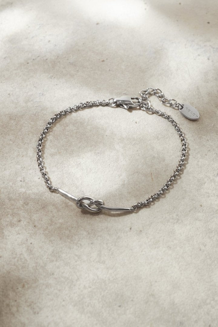 ノット × チェーン ステンレス ブレスレット