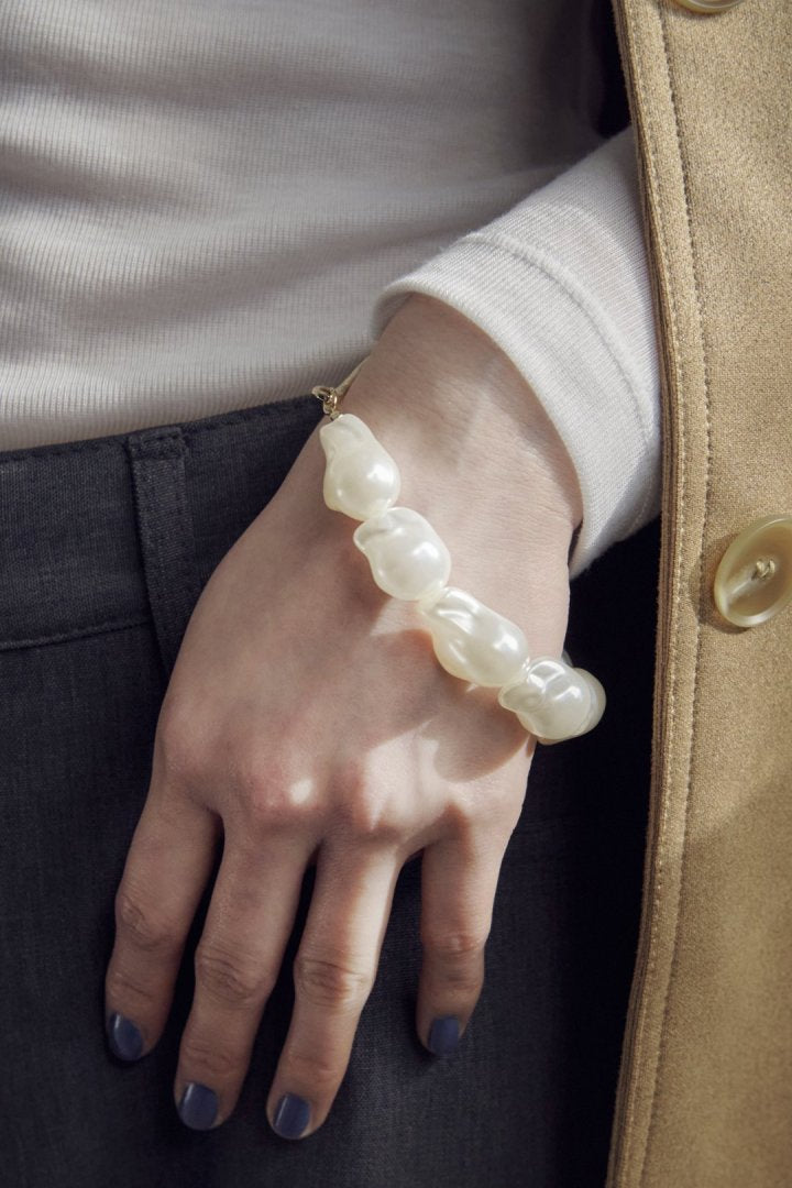 アンイーヴン ビッグ パール ブレスレット